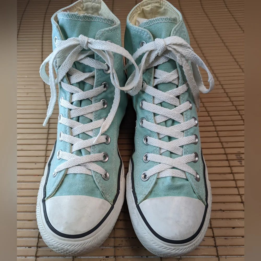 Converse Chuck Taylor All Star Aqua Blue High Top fashion sneakers women's sz 9,